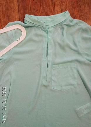 Знижки 💥шифонова блузочка/ блузка/ м'ятного кольору4 фото
