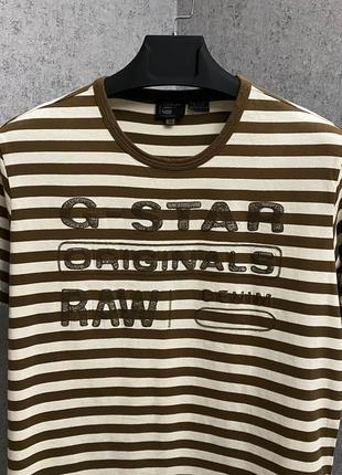 Полосатая футболка от бренда g-star raw3 фото