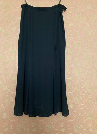 Женская черная длинная юбка большой размер1 фото