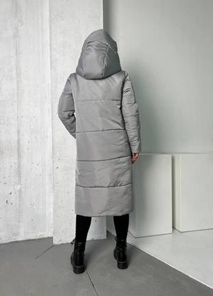 Жіноча подовжена зимова куртка №1855 фото