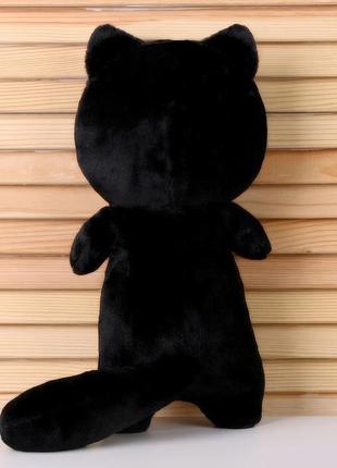 Подушка обіймашка чорний кіт "лупоглазик" 40см дитяча м'яка іг...4 фото