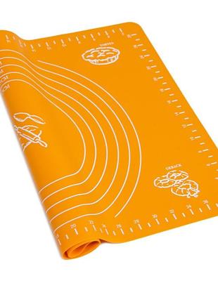 Силіконовий килимок для тіста помаранчевий, килимок для розкоч...4 фото