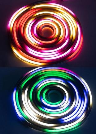 Неонова стрічка світлодіодна різнокольорова "rope light" 5м, г...2 фото