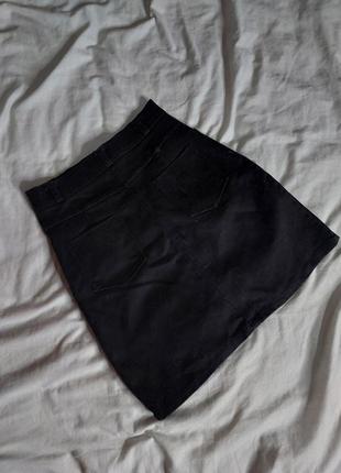 Винтажная джинсовая юбка на пуговицах3 фото