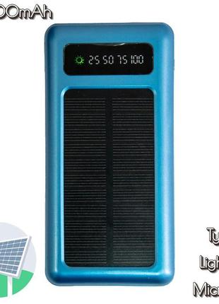 Повербанк умб solar powerbank 10000mah блакитний портативна за...