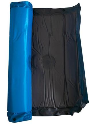 Надувний матрас в палатку "adventuridge" 180х60см синьо-сірий,...9 фото