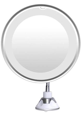 Кругле збільшувальне дзеркало з підсвічуванням для макіяжу fle...5 фото