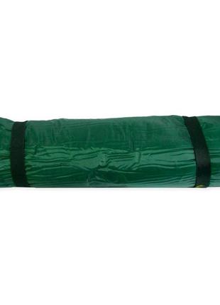 Надувний матрас в палатку чорний/темно-зелений 180х60см, надув...2 фото