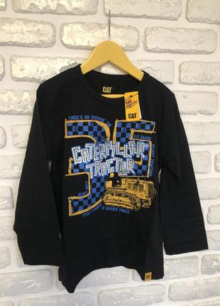 Cat caterpillar реглан кофта для мальчика с бульдозером