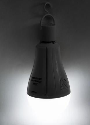 Смарт лампочка з акумулятором led intelligent bulb 20w біла, л...4 фото