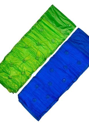 Надувний матрац у намет 180х60см (зелено-синій) каремат надувн...10 фото