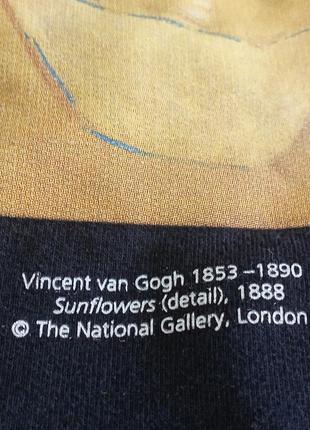 Толстовка  з принтом картини ван гога "соняшники"3 фото