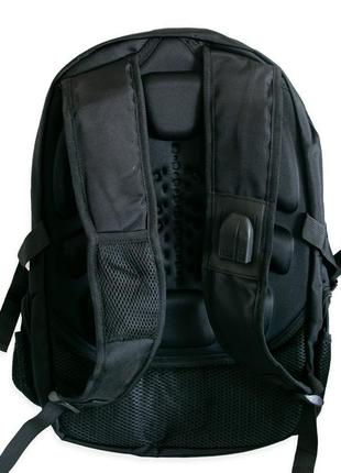 Дорожній рюкзак туристичний "6928" чорний з чохлом, чоловічий ...6 фото