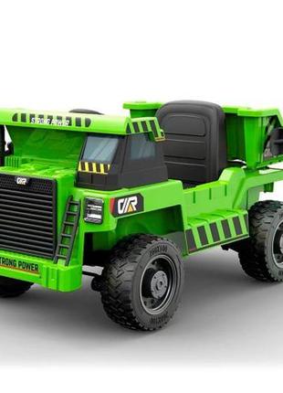 Детский электромобиль грузовик strong power (зеленый цвет)