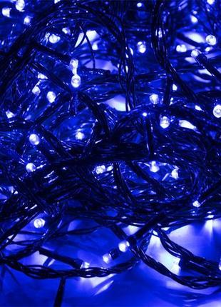 Гірлянда на ялинку "300 led" 17м синя декоративна новорічна гі...4 фото