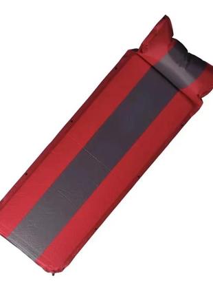 Надувний матрац в намет adventuridge 180х60 см червоно-сірий т...5 фото