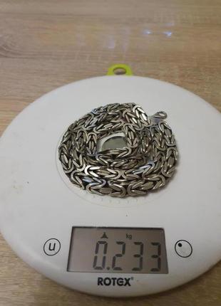 Срібний ланцюг 925 8х8мм лисячий хвіст (königskette)2 фото