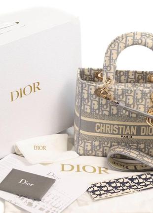 Dior lady d-lite textile gray