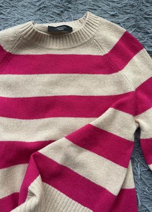 Max mara weekend стильный кашемировый свитер в полоску из текущей коллекции5 фото