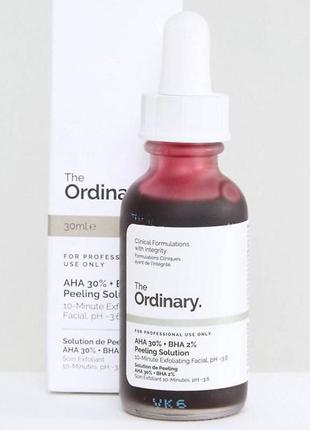 The ordinary aha 30% + bha 2% peeling solution