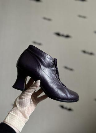 Винтажные туфли натуральная кожа винтаж ретро стиль каблука2 фото
