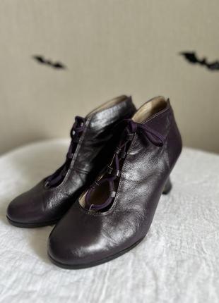 Винтажные туфли натуральная кожа винтаж ретро стиль каблука4 фото