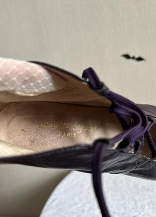 Винтажные туфли натуральная кожа винтаж ретро стиль каблука6 фото