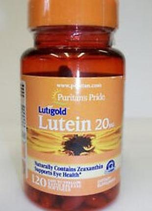 Лютеїн для очей puritan's pride lutein 20 mg 120 капс гел5 фото
