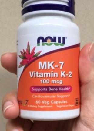 Вітамін к-2 mk7 now foods mk-7 vitamin k-2 100 mcg 60 капс