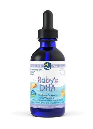 Риб'ячий жир для дітей nordic naturals baby's dha with vitamin...2 фото