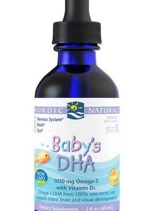 Риб'ячий жир для дітей nordic naturals baby's dha with vitamin...3 фото