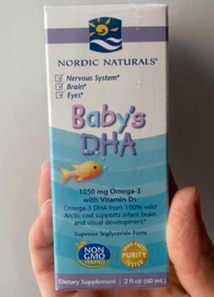 Риб'ячий жир для дітей nordic naturals baby's dha with vitamin...5 фото