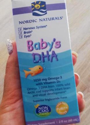Риб'ячий жир для дітей nordic naturals baby's dha with vitamin...8 фото
