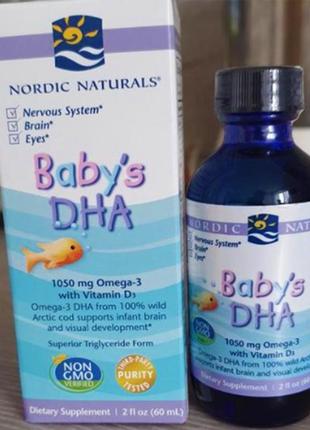 Риб'ячий жир для дітей nordic naturals baby's dha with vitamin...9 фото
