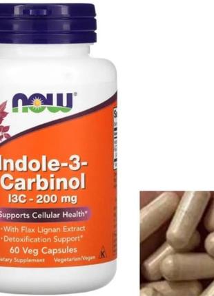 Індол 3-карбінол now foods indole-3-carbinol i3c-200 mg 60 капсул