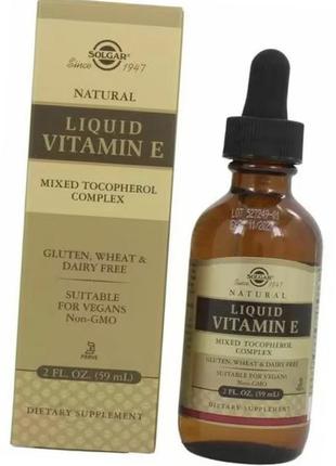 Вітамін е солгар solgar liquid vitamin e 100 mg (150 iu) mixed...