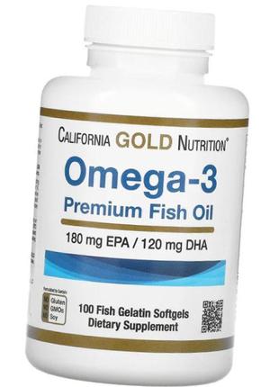 Омега 3 california gold nutrition omega-3 premium fish oil 100...