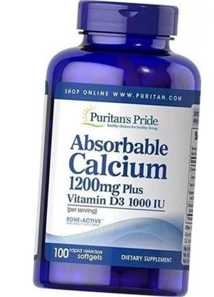 Кальцій з вітаміном д3 puritan's pride absorbable calcium 1200...