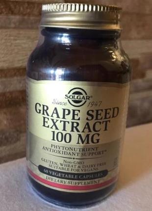 Екстракт виноградних кісточок solgar grape seed extract 100 mg...