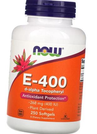 Вітамін е now foods e-400 d-alpha tocopheryl 250 капсул2 фото