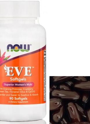 Вітаміни і мінерали для жінок now foods eve 90 softgels нау фу...