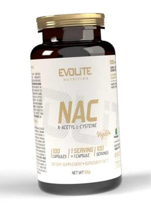 N-ацетил-l-цистеїн evolite nutrition nac 300 mg 100 veg caps