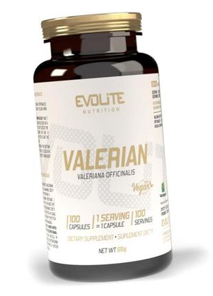 Валеріана evolite nutrition valerian 100 капсул