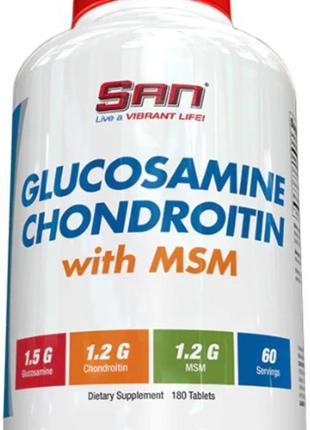 Для суглобів і зв'язок san glucosamine chondroitin msm 180 таб