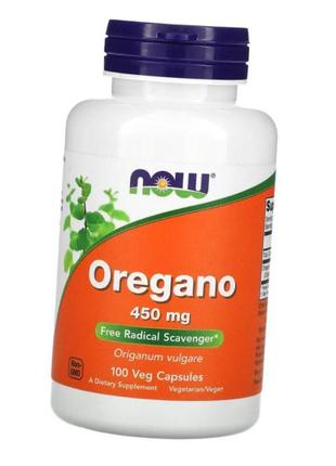 Орегано now foods oregano 450 mg 100 капсул веган