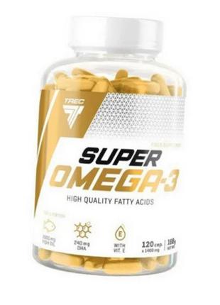 Супер омега 3 trec nutrition super omega-3 with vit. e 120 кап...