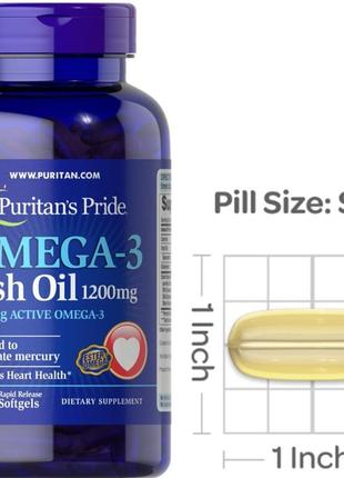 Омега-3 жирні кислоти puritan's pride omega-3 fish oil 1200 mg...