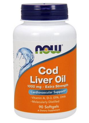 Масло печінки тріски now cod liver oil 90 капс гел2 фото