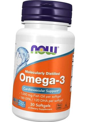 Омега-3 now foods omega-3 30 гел капс