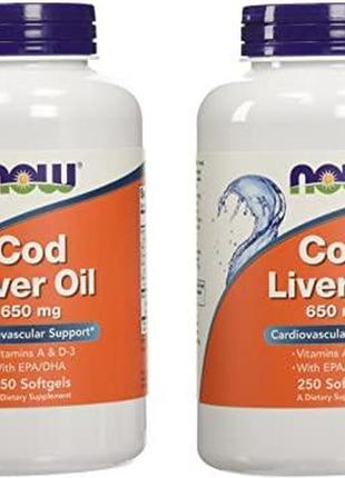 Масло печінки тріски now cod liver oil 250 гел капс жирні кислоти3 фото